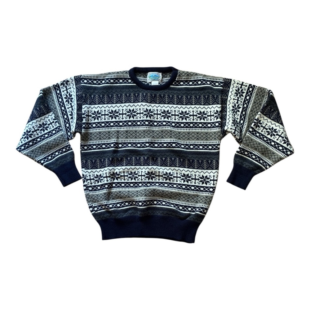 Men's Vintage USA-made Royal North Mills Grampa Sweater Sz. M